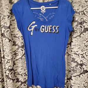 GUESS royal blue sequin top